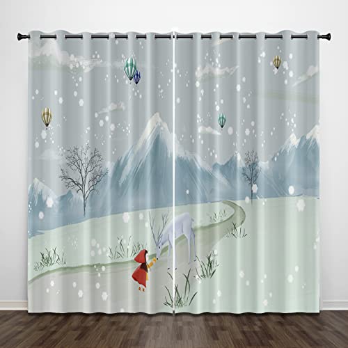 Zasłony dziewczęce, szaro-zielone, zaciemniające, ochrona przed hałasem, nieprzejrzyste, na przelotkach, do salonu, sypialni, 2 x 75 x 166 cm