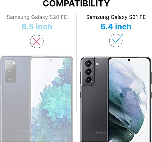 Inskin Tempered Glass Screen Protector for Samsung Galaxy S21 FE 5G/4G SM-G990 6.4 inch - Ultimate 2+2 Bundle with Camera Lens Guard and Auto Alignment Tray - Ultra HD, Case Compatible