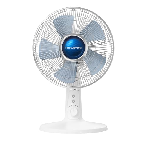 Rowenta Ventilador Essential VU2330 - Ventilador de mesa de 3 velocidades y 30 cm, posición...