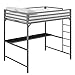 DHP 4308429 Miles Full Desk, Silver Metal Loft Bed