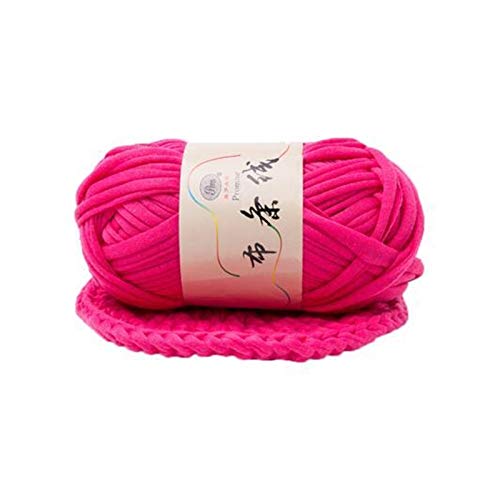 DUNRU Arm Knitting Yarn Hand-knit Woven Thread Thick Basket Blanket Carpets Yarn Cozy Cotton Wool Knitting Braided DIY Crochet Fancy Cloth Yarn Super Chunky Knit Blanket (Color : Rose Red)