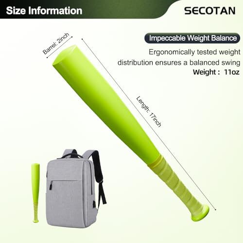 Image of Baseball Bat, 17inch Aluminum One Hand Training Bat, Baseball /Softball /Teeball Mini Training Bat, Batting Practice, Tire Pressure Checker, Multi-Purpose Bats for Versatile Use
