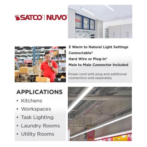 Tira de LED conectable Satco 10W 1 pie 2 unidades miniatura 2