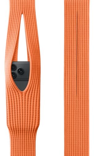 Universal Fashion Sock-Pocket Carrying Case Pouch for Cell Phone, iPhone 17 Pro Max, 16, 15 Plus, 12 Mini, etc - Mandarin Orange