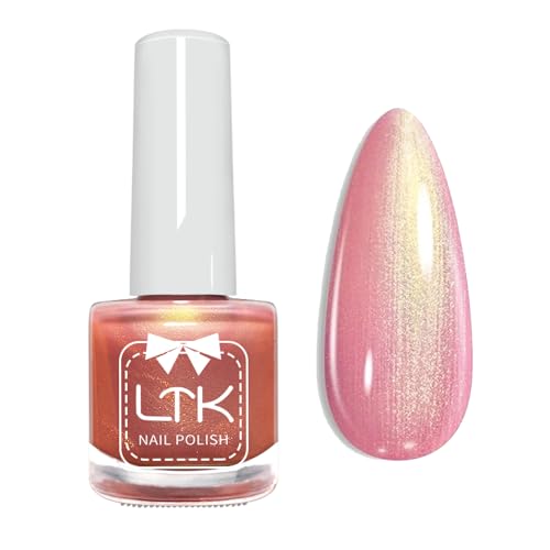 Pink Pearl Nail Polish - Pearlescent Pale Pink Nail Vanish - Shimmer Mermaid Nail Polish - Long Lasting Quick Dry Breathable No Need UV Lamp Summer Silky Smooth Nail Art Gifts for Women