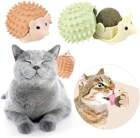 CCINEE 2pcs Catnip Balls for Cats Wall Catnip Toys Edible Cat Toy...