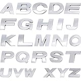 buchstaben metall rost ANWENDUNG - Die Adhesive Alphabet Letters sind 2,5 * 2,2 cm groß und versilbert. Der silberne Buchstabe passt für Briefkasten, Haus, Auto, Hotelnummer, Adressschild und ist aus großer Entfernung gut lesbar.