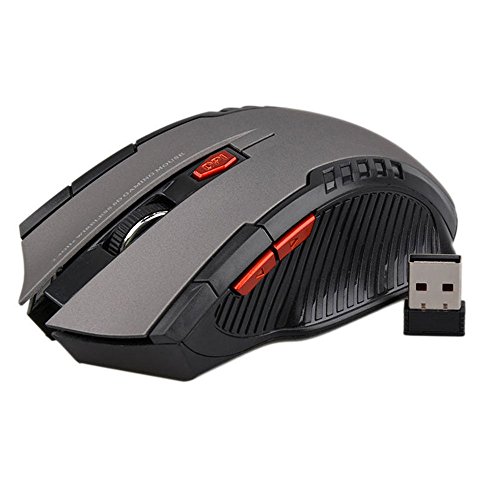 88AMZ Lightweight Wireless USB Mouse, 1200 dpi 2.4GHz Ergonomic Optical Scroll Mouse, Super Energy Saving, for Windows Mac Linux Vista Macbook (Gray)