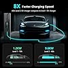 Level 2 Tesla Charger, 40A 240V EV Charger, Portable Mobile NACS Connector, ETL Listed Home Wall Charging Station for Tesla Model Y/3/S/X, 20FT Cord with NEMA 14-50 Plug