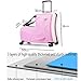 Wangbaochang2017 20in Kid Suitcase Trolley Case - Rideable Luggage With Fashionable Appearance - Funny Travel Companion for Girls in Pink for Children