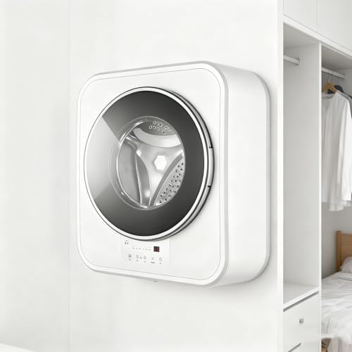 3 kg mini-wasmachine voor aan de muur, volautomatische wasmachine met heteluchtdroger, wasmachine voor ondergoed met hoge temperatuur, ruimtebesparend voor appartementen en hotels
