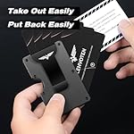 Minimalist Wallet for Men, Metal Wallet with Money Clip, Slim Compact Wallet, RFID Blocking Card Holder, Metal Aluminum Credit Card Holder, Holds up to 20 Cards - Image 2