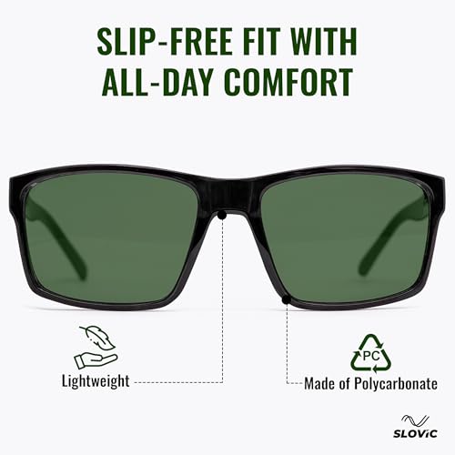 Image of SLOVIC Sunglasses for Men Stylist | UV Protection Goggles for Man | Lightweight & Durable Polycarbonate Material | Unisex Gift for Man & Women | Mens Fashion Sunglasses