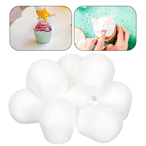 NUOBESTY 20 Pçs Espuma Cupcake Espuma De Poliestireno Modelos De Bolo De Espuma Branca Em Forma De B