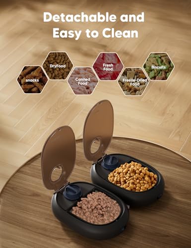 WOPET Automatic Cat Feeder, 48-Hour Timed Pet Food Dispenser with Ice Pack for Freshness, Yogurt & Canned Meals – Perfect for Cats, Kittens & Small Dogs - Image 6