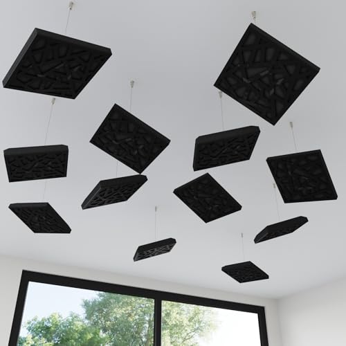Décoration acoustique de plafond SKYROSS-Mini noir brillant premium