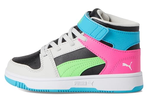 Image of PUMA Kids' Rebound Layup Mid Hook and Loop Sneakers