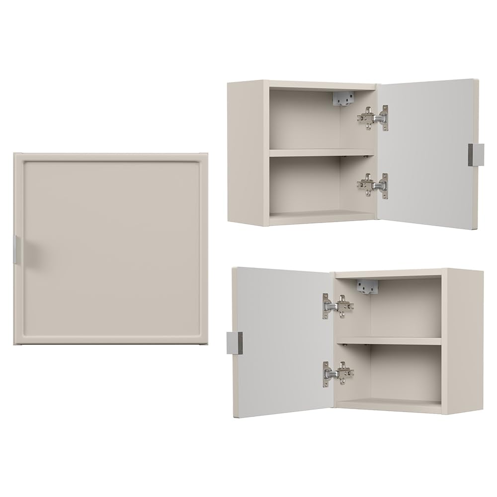 Badezimmer Hängeschrank Wandschrank mit 35 cm Breite in Kaschmir, 1-türig