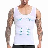 Mens Slimming Body Shaper Vest, Gynecomastia Compression Shirt Shapewear, Abs Abdomen Undershirts, Tummy Control Tank Top