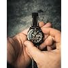 AVI-8 Hawker Hunter Men's Pilot Watch Atlas Dual Time Chronograph, Japanese Quartz Movement, 43mm Stainless Steel Case, Leather Strap AV-4100