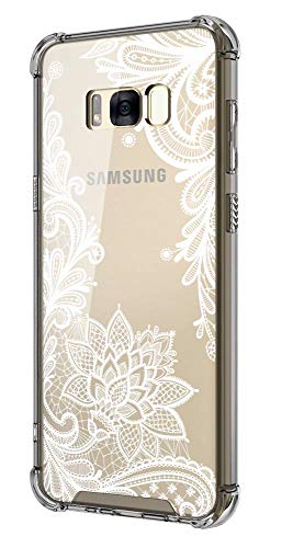 Galaxy S8 Case,Cutebe Shockproof Hard PC+ TPU Bumper Case Scratch-Resistant Cover for Samsung Galaxy S8 (2017) Lace Flower