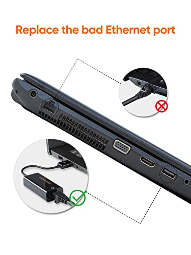 Usb To Network Adapter, Cablecreation Usb 2.0 To 10/100 Rj45 Ethernet Lan Cable Compatible With Windows 10/8.8/8/ 7, Macos X, Black #TOP3