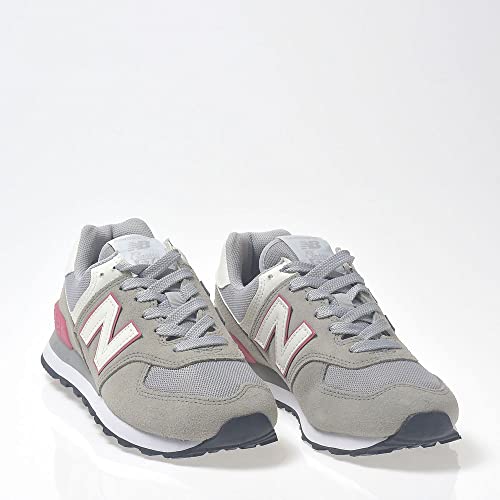 Tênis New Balance 574, Feminino, Cinza/Rosa, 35
