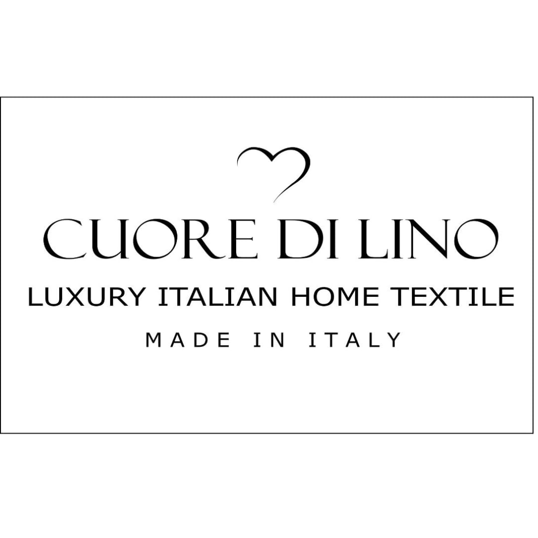 Cuore di Lino - Telo Mare Singolo in Puro Lino 100% Naturale Leggero e Assorbente Retrò Blu (90x170 cm)