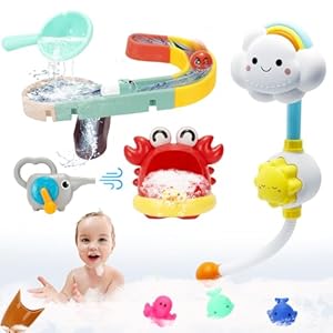 Badewannenspielzeug, Badespielzeug ab 3 4 5 Jahre Seifenblasenmaschine Schwimmendem Squirting-Spielzeug, Wasser Spielzeug Kinder Badespaß Geschenk Mädchen Junge