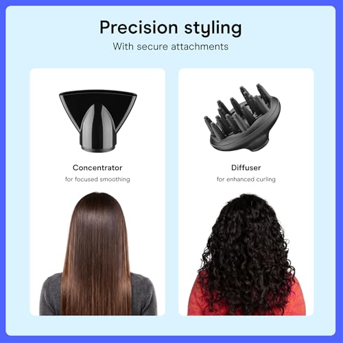 Image of Conair InfinitiPRO AC Motor Pro Hair Dryer | Professional Ionic Ceramic Blow Dryer for Faster, Frizz-Free Drying on All Hair Types, Black, 650AMZL