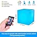 LOFTEK 4-inch LED Cube Lights: RGB 16 Colors Tesseract Cube, Cosmic LED Mood Lamp with Remote Control, IP65 Waterproof Rechargeable Bedside Lamp Night Lights for Kids Nursery Toys Gift