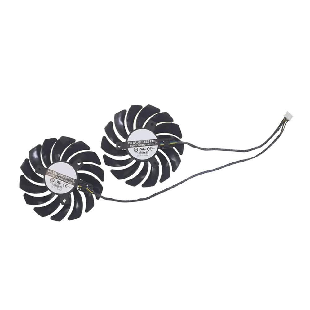 Rakstore PLD09210S12HH Graphics Card Cooling Fan Replacement for MSI RTX 3060 3060 Ti Ventus 3X Quiet Cooler Fan (B)