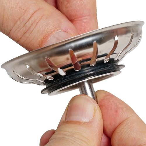 Siebkörbchen Lippendichtung, 2 Stück, Ø 43 x 27 mm, universal Gummidichtung in Schwarz, Ersatz Dichtring Set Spüle Küche Abfluss, Spülbecken Dichtungsring Abflusssieb, Siebkorb Dichtung Ablauf Ventil