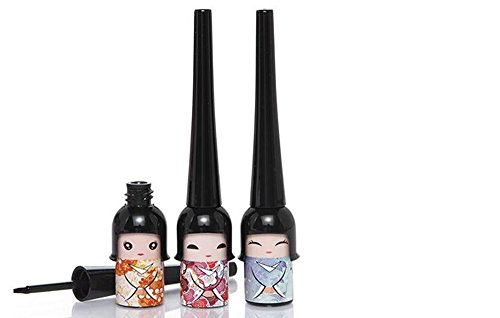 3 piezas set delineador líquido negro resistente al agua miniatura 3