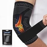 Lexniush Ellenbogenbandage für Damen/Herren, Tennisarm Bandage für Arthritis, Sehnenentzündung, Einstellbar Kompression Ellenbogen Bandage Rechts/Links für Tennisarm, Golferarm, Sport, Gym, M