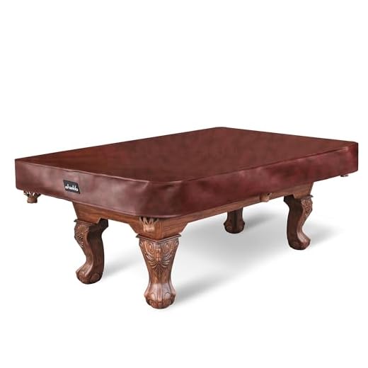 Shieldo Heavy Duty Leatherette Billiard Pool Table Cover,Waterproof&Tearproof Cover for Pool Table,7/8/9 Foot Fitted(8FT/Brown)