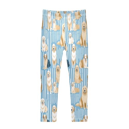 Toddler Girls Leggings Printed Yoga Pants Leggings Cute Brown White Dog for Kids