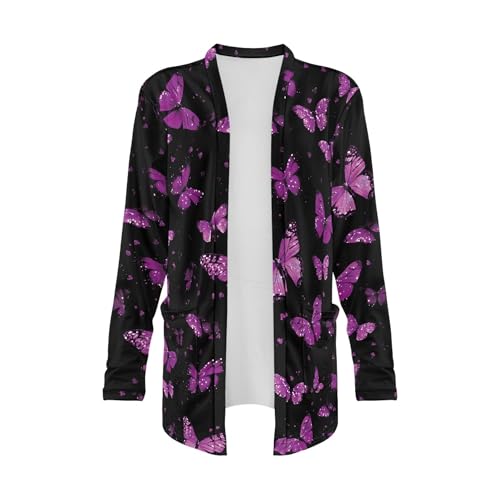 Image of Cardigan Sweaters for Women Long Sleeve Cardigan Soft Drape Open Front Fall Dusters V-Neck Jackets Dressy Loose Coat