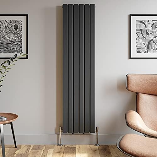 DuraTherm Anthracite Designer Radiator Flat Panel Horizontal Vertical Double Single (Horizontal Single 600x604mm)