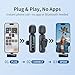 Uewpv Microphone for iPhone 15-16, mini mic Wireless mic with Noise Reduction,mini Microphone LED Display -Wireless Microphones Ideal for Vlog, TikTok & Content Creation