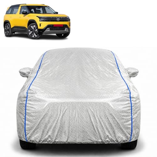 Image of Waterproof Car Cover for TATA Sierra | All Weather Protection | UV Resistant & Dustproof | Soft Cotton Lining to Prevent Scratches | Triple Stitched with Mirror Pockets & Elastic Hem