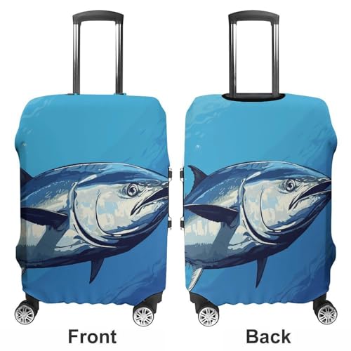 Carry on Luggage Cover Colorful Tuna Suitcase Covers for Luggages Tsa Approved Travel Luggage Sleeve Protector Elastic Suitcase Protector Anti-Scratch Washable Fits 19-30 Inch Case -XL3