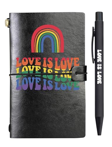 InnoBeta LGBTQ Gifts Journal Notebook, Gifts for Pride & LGBTQ Members on Christmas, Birthday, Sketchbook, Travel Diary, Lined Planner, Faux Leather, 7.8 * 5 Inches