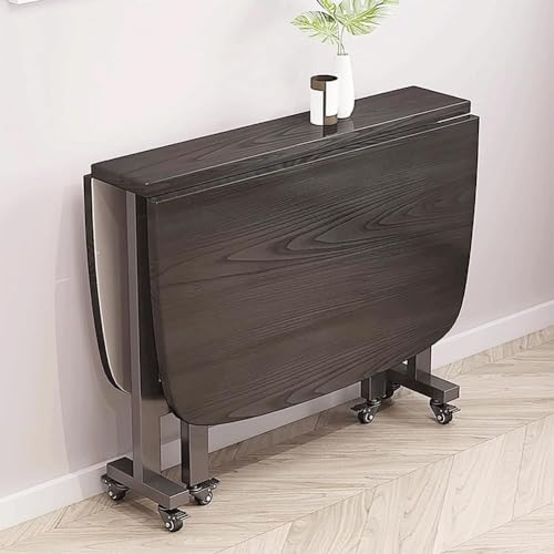 Table à manger pliante noire 100x60 cm : la solution gain de place pour petits espaces