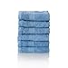 Produktbild ALCLEAR Premium Frottier Handtuch Set, Frotteeserie in 6 Farben und 5 Größen, Farbe: JEANSBLAU, 6X Gesichtstücher 30x30 cm