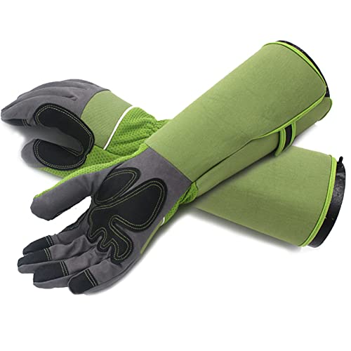 TARATI ガーデニング手袋 ガーデングローブ プロフェッショナル サボテン ローズ バラの手入れ 剪定 薔薇のトゲ ローズグローブ 耐摩耗 ロング長袖手袋 庭作業手袋 園芸用手袋 安全保護 穿刺防止 女性男性用バラグローブ バラ手袋トゲ防止 ガーデニング 手袋 グリーン