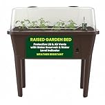 My Garden Raised Bed with Protective Lid - Durable Plastic Raised Garden Bed Planter for Herbs, Vegetables & Flowers, Indoor & Outdoor Gardening - Elevated Design with Drainage and Ventilation