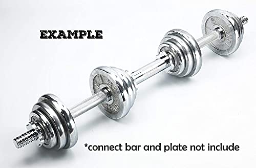 Rowland Harbor Threaded Dumbbell 12.6/14.2/15.7inch(30/35/40cm) Handles/Adjustable Dumbbell Bar Handles - Fit 1 inch Standard Weight Plate - Weightlifting Accessories - Sold in Pair - Image 5
