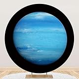 DORCEV Diameter 3ft Universe Outer Space Round Backdrops Mysterious Planets Stars Black Photography Background for Baby Kids Bithday Party Cake Smash Banner Portrait Photo Studio Props