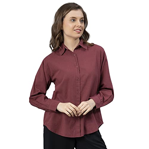 Image of Mode Women's Regular Fit Shirt (MFS0018 Brick Red